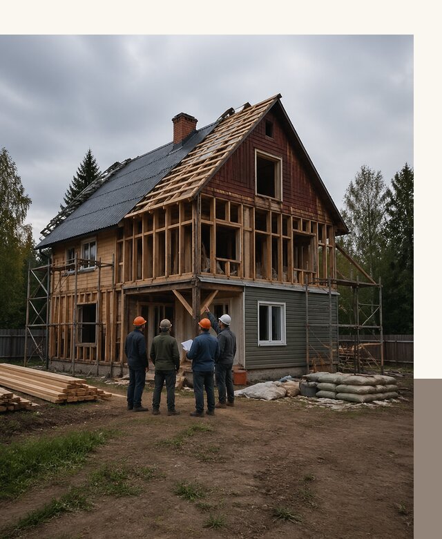 Реконструкция дачного дома в Кронштадте под ключ с проектом
